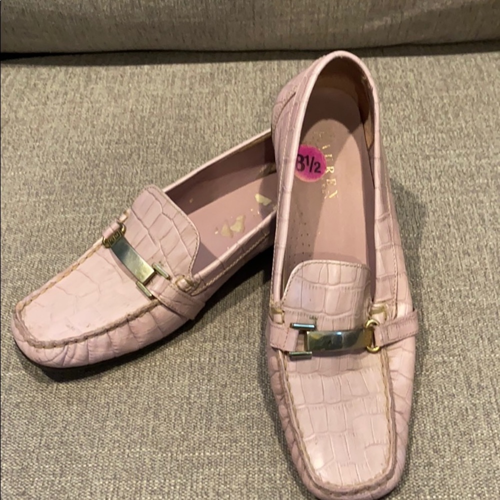 Lauren Pink Leather Loafers